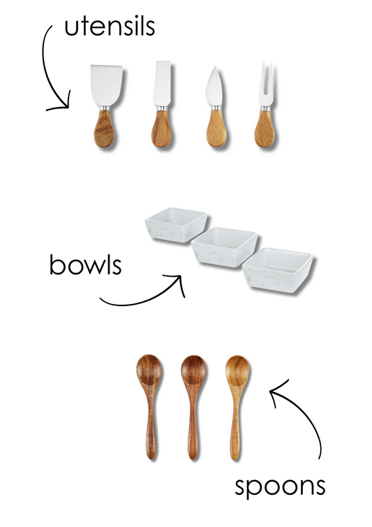 Marble Charcuterie Board Set