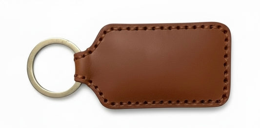 Custom Engraved Leather Keychain