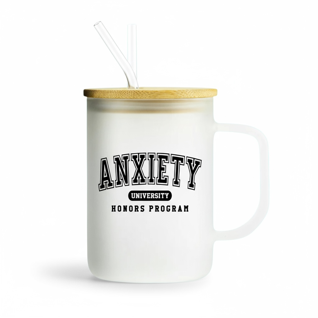 Anxiety Themed 17oz Frosted Mug