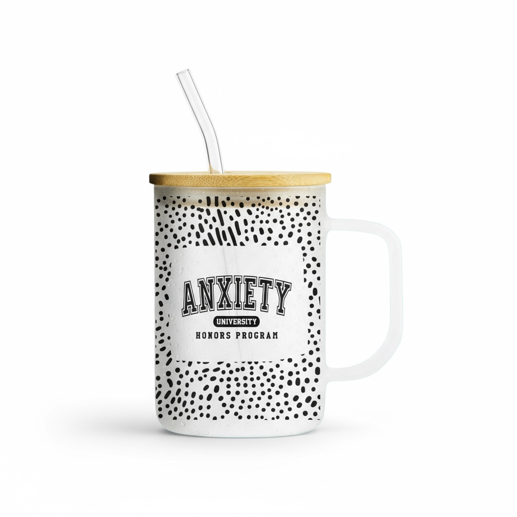 Anxiety Themed 17oz Frosted Mug