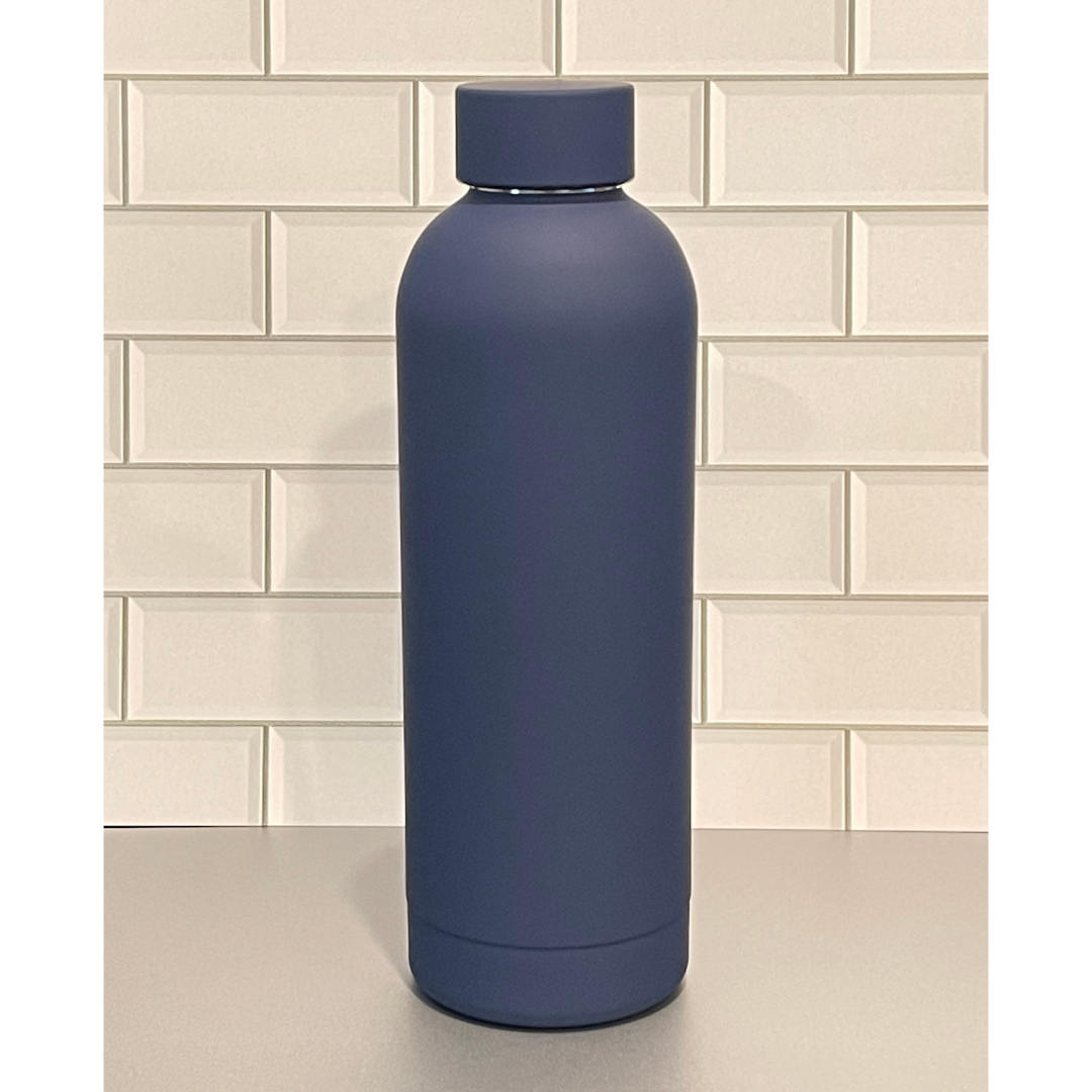 CUSTOM ETCHED .5L RUBBER COATED WATER BOTTLE