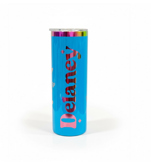 Custom Order Skinny 20oz Rainbow Electroplated Tumbler