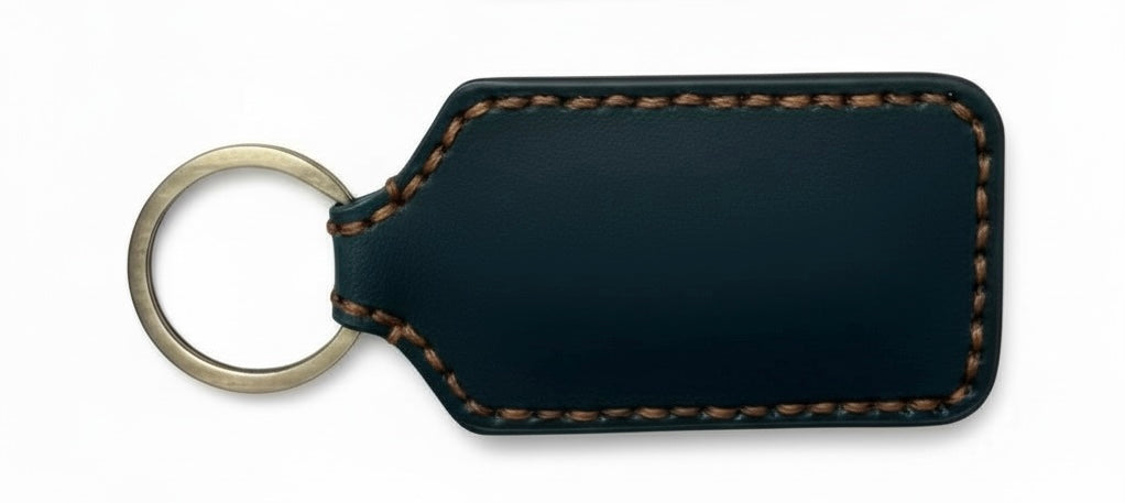 Custom Engraved Leather Keychain