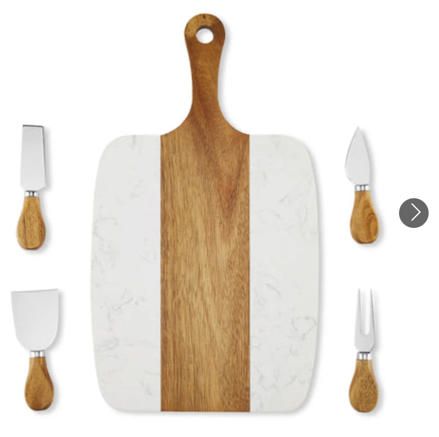 Marble Charcuterie Board Set