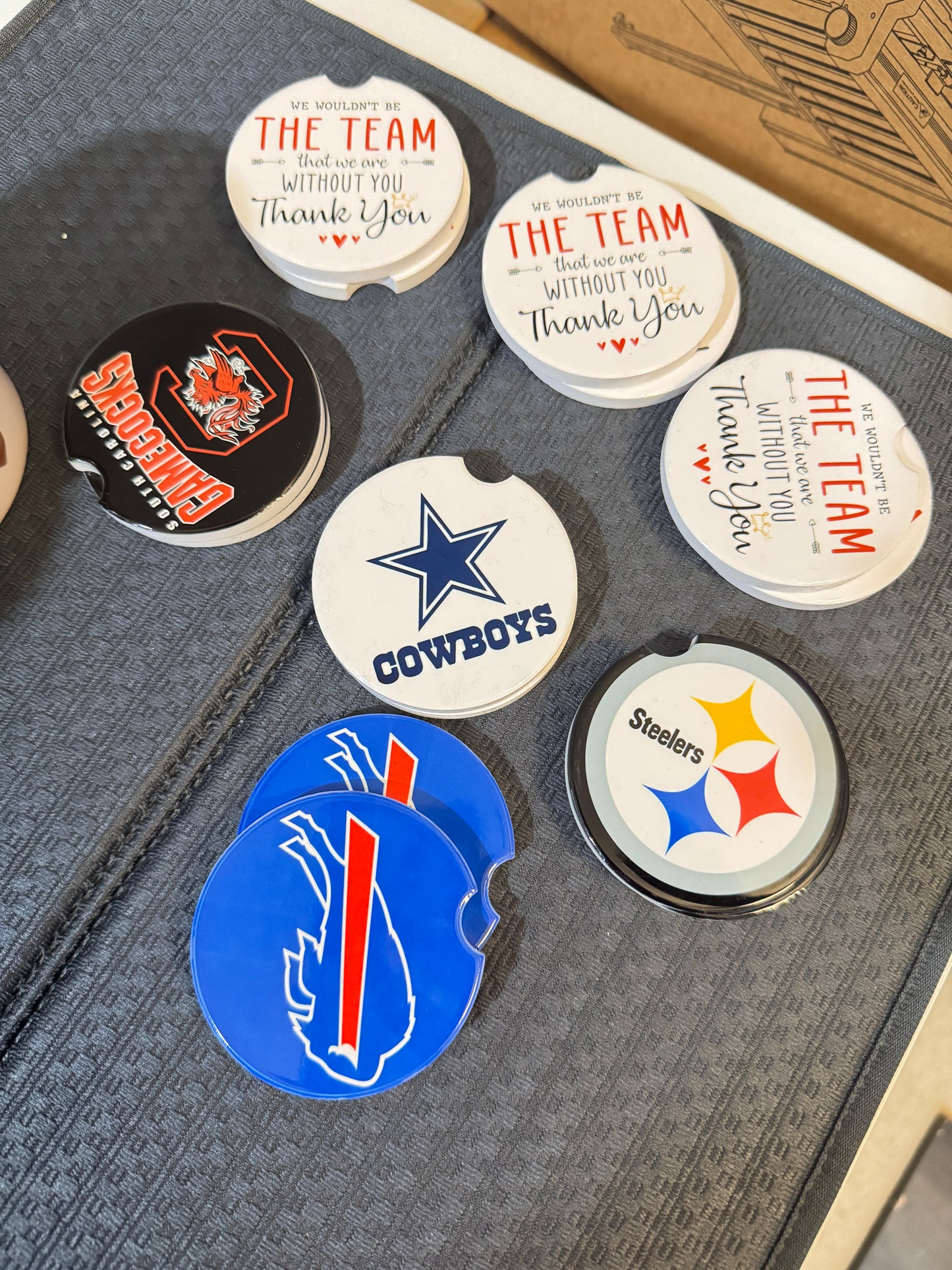 Custom Ceramic Car Cupholder Coasters