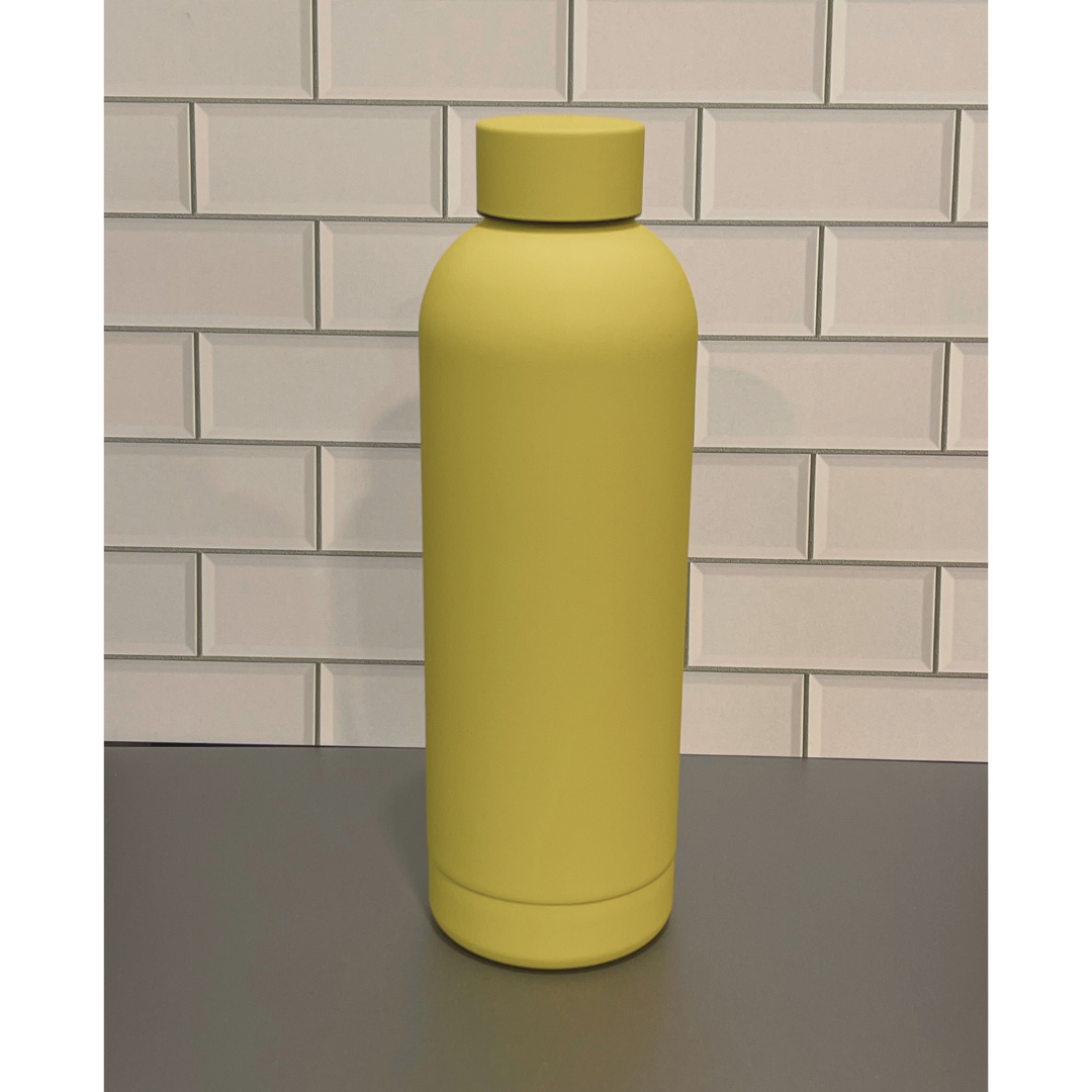 CUSTOM ETCHED .5L RUBBER COATED WATER BOTTLE