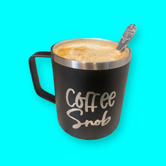 Coffee Snob | Etched 12oz Powder Coated Coffee Mug