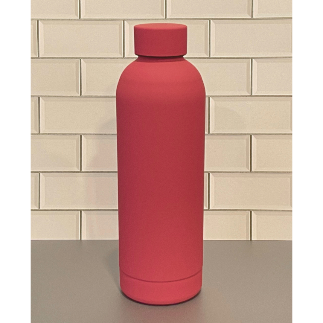 CUSTOM ETCHED .5L RUBBER COATED WATER BOTTLE